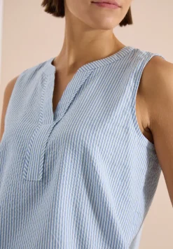 Blousetop van seersucker