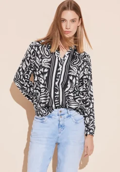 Blouse van patroonmix