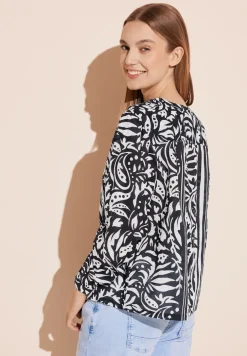 Blouse van patroonmix