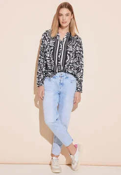 Blouse van patroonmix