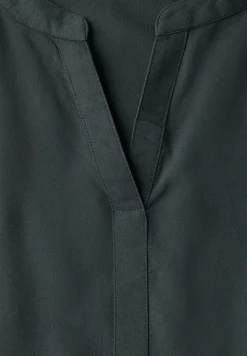 Blouse van viscose met gespleten hals
