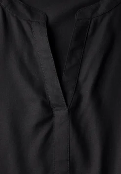 Blouse van viscose met gespleten hals