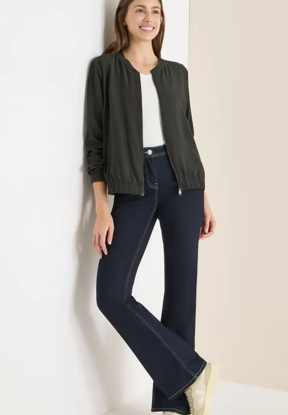 Blouson in effen kleur