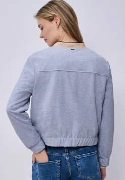 Blouson in gemêleerde look met ritssluiting