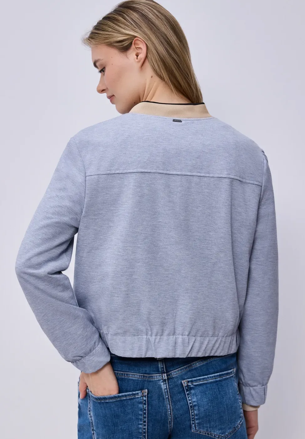Blouson in gemêleerde look met ritssluiting