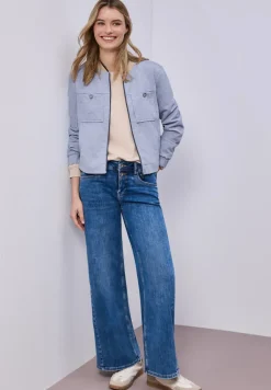 Blouson in gemêleerde look met ritssluiting
