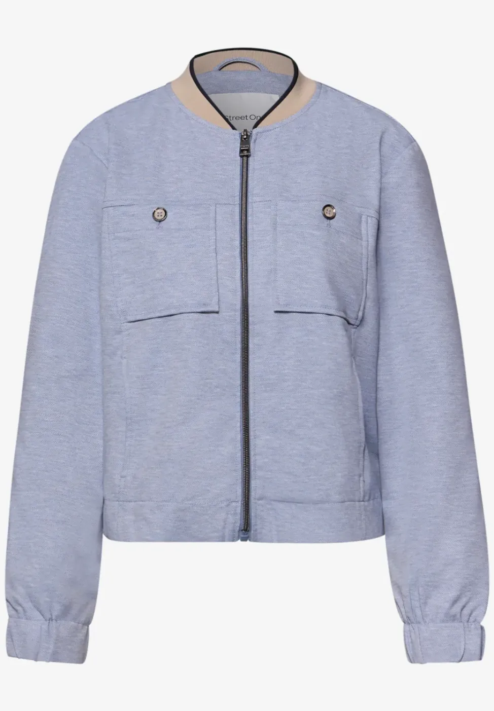 Blouson in gemêleerde look met ritssluiting
