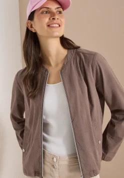 Blouson in seersucker kwaliteit met rits