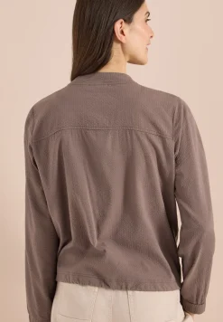 Blouson in seersucker kwaliteit met rits