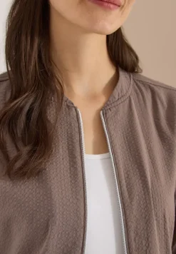 Blouson in seersucker kwaliteit met rits