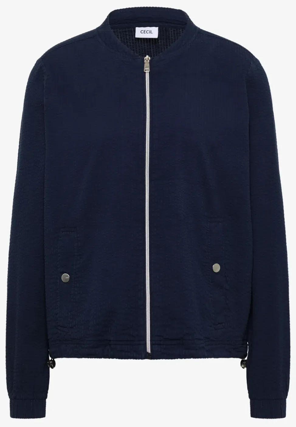 Blouson in seersucker kwaliteit met rits