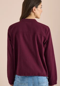 Blouson in seersucker kwaliteit met rits