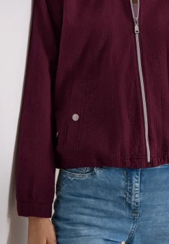 Blouson in seersucker kwaliteit met rits