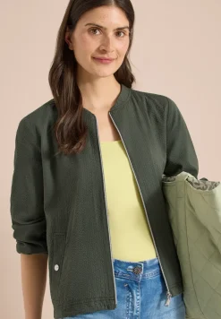 Blouson in seersucker kwaliteit met rits