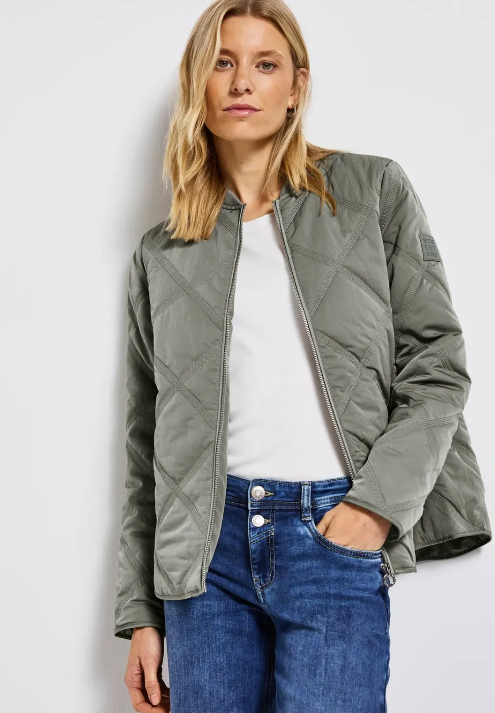 Blouson met doorgestikt patroon