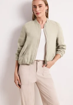 Blouson met gerimpelde zoom en ritssluiting
