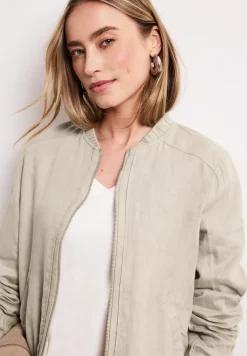 Blouson met gerimpelde zoom en ritssluiting