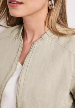 Blouson met gerimpelde zoom en ritssluiting