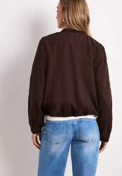 Blouson met gerimpelde zoom en ritssluiting