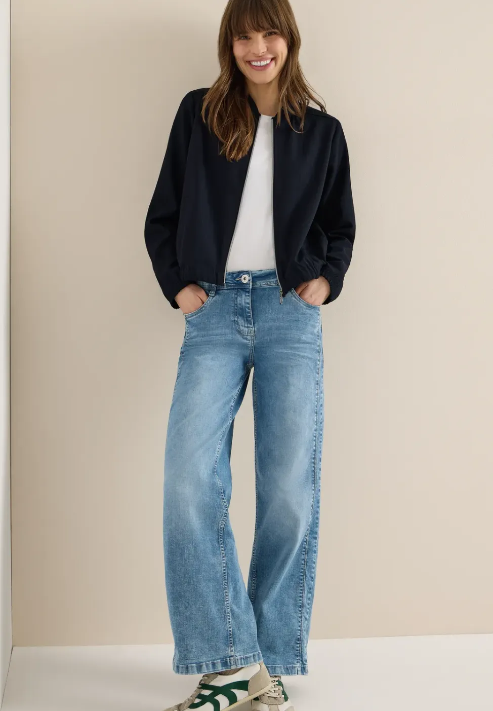 Blouson met glitterstrepen