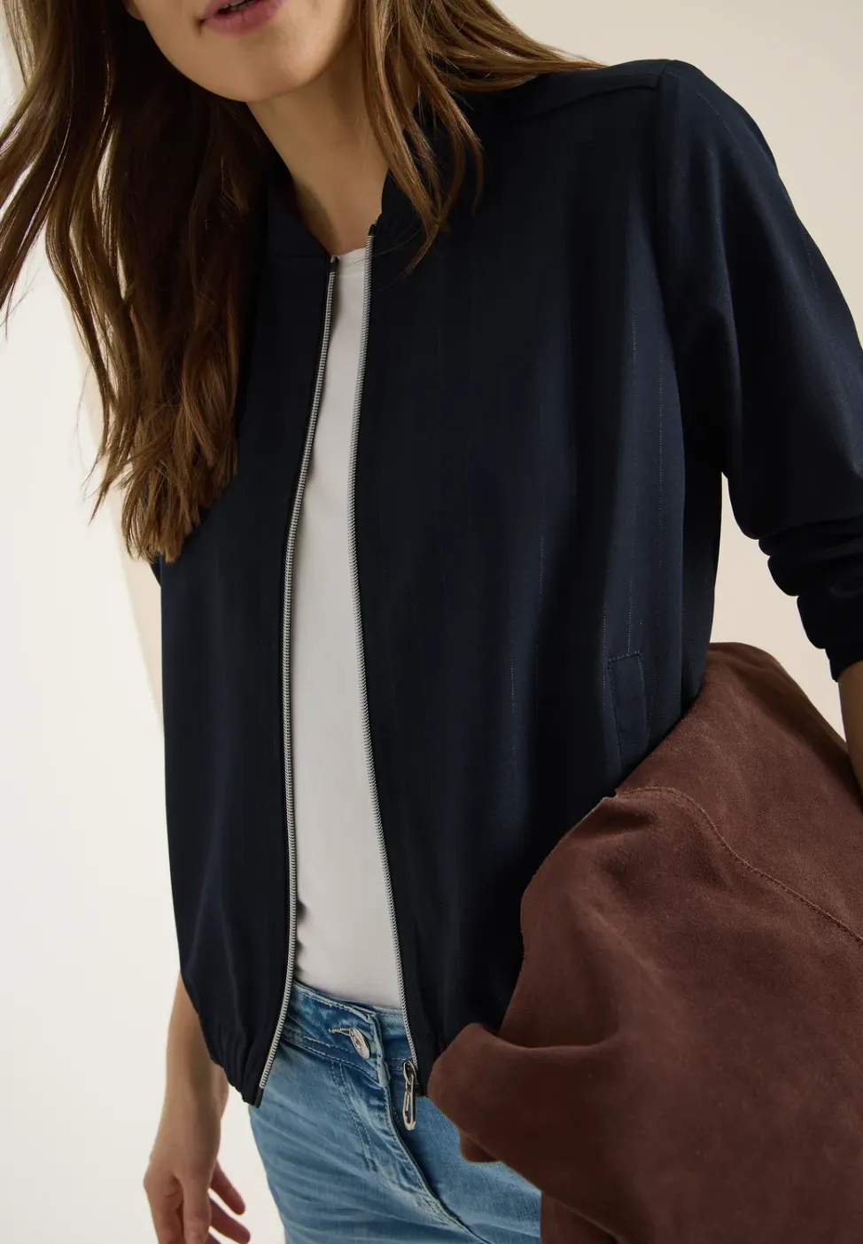 Blouson met glitterstrepen