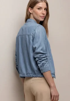 Blouson met opstaande kraag van lyocell