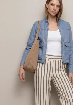 Blouson met opstaande kraag van lyocell