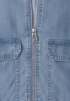 Blouson met opstaande kraag van lyocell