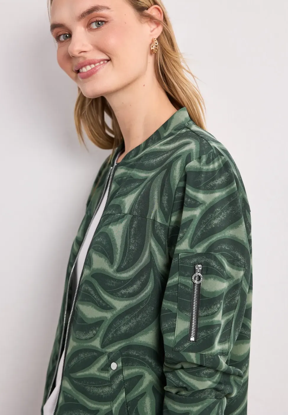 Blouson met rits en print