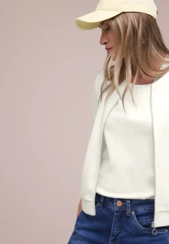 Blouson met rits en textuur
