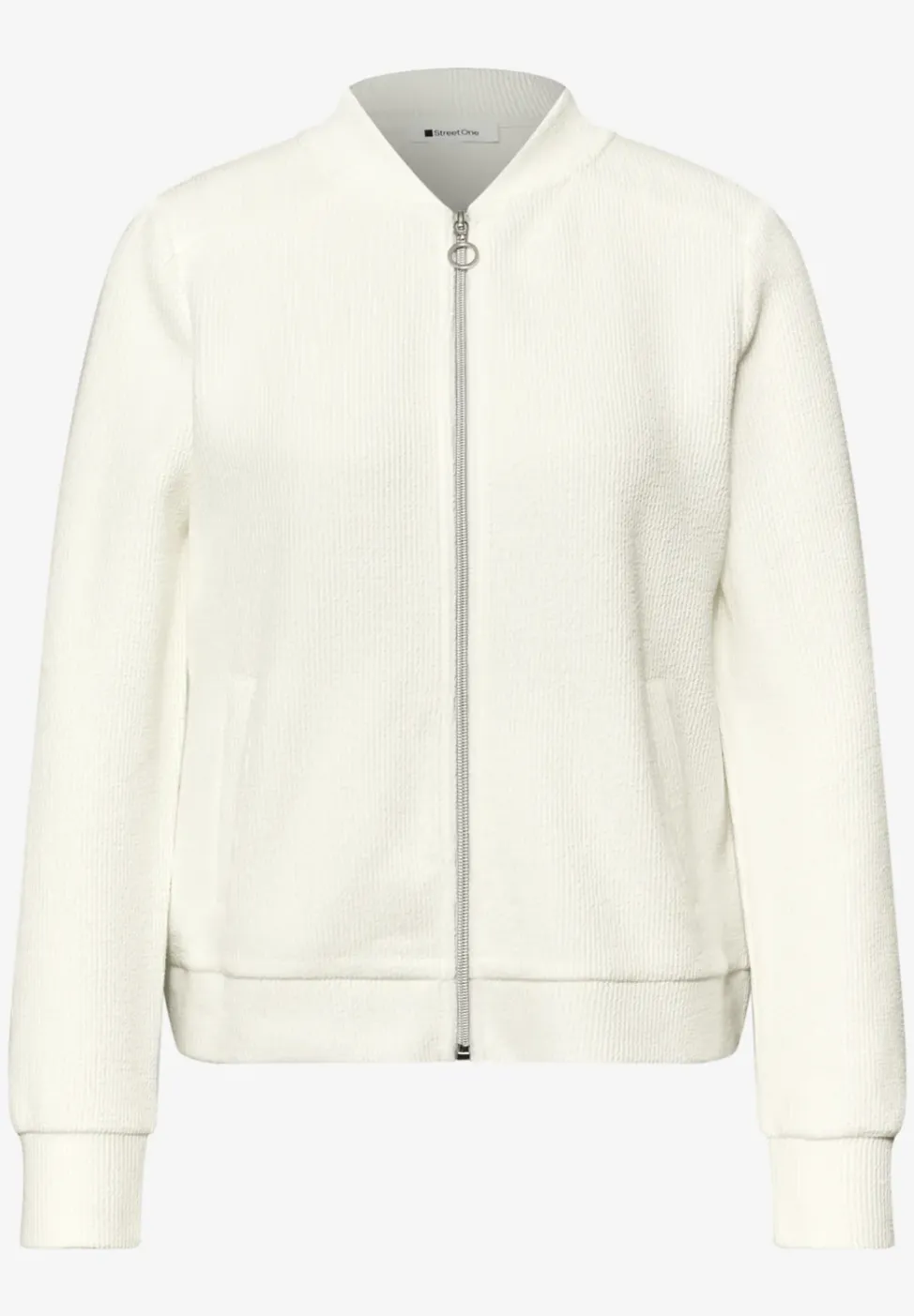 Blouson met rits en textuur