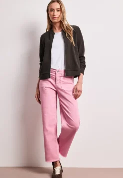 Blouson met rits en textuur