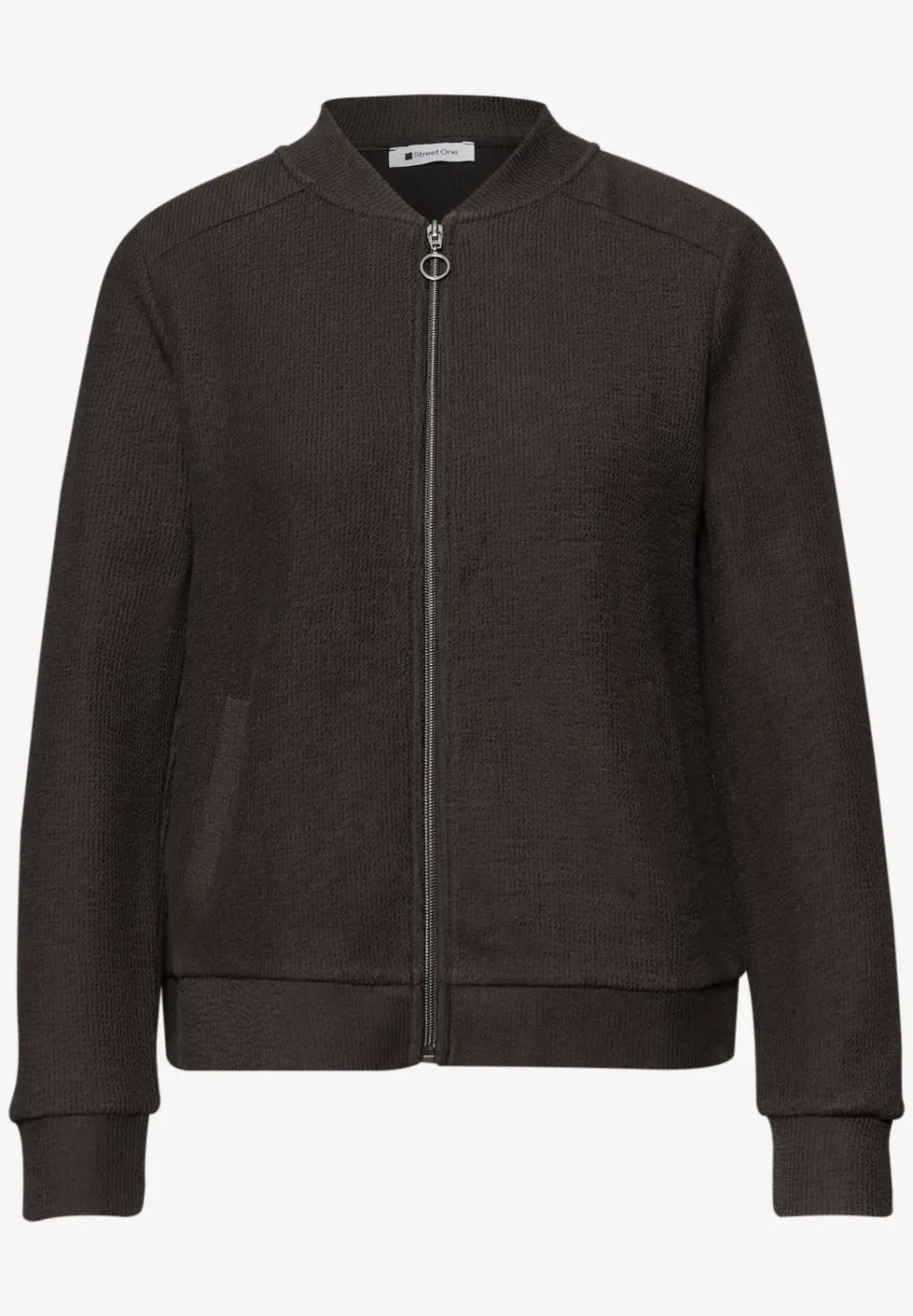 Blouson met rits en textuur