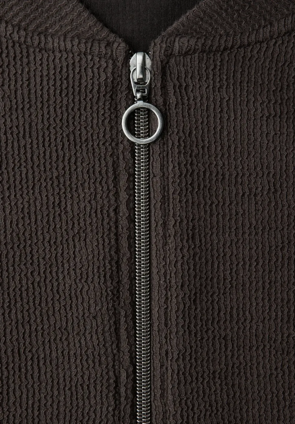 Blouson met rits en textuur
