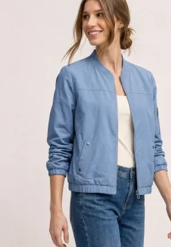 Blouson met ronde hals en ritssluiting