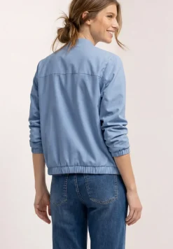 Blouson met ronde hals en ritssluiting