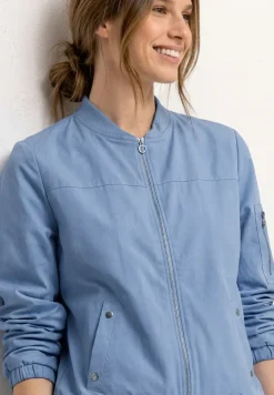 Blouson met ronde hals en ritssluiting