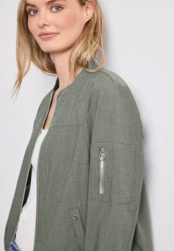 Blouson met ronde hals en ritssluiting