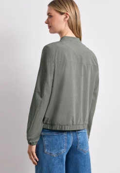 Blouson met ronde hals en ritssluiting