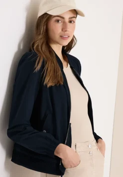 Blouson met trekkoord en mesh details