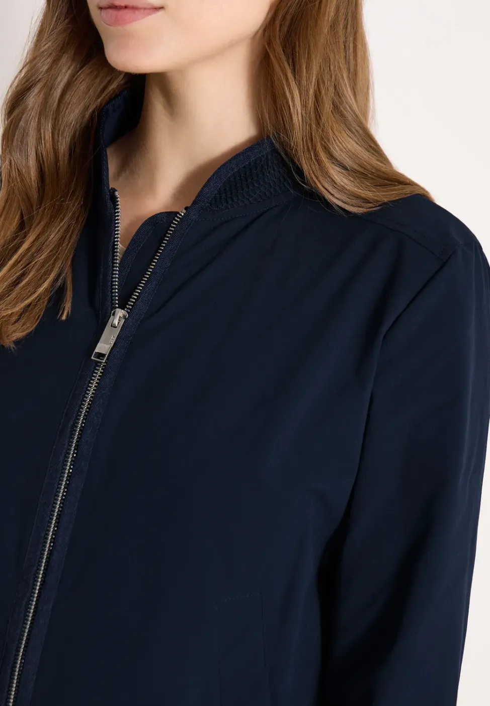Blouson met trekkoord en mesh details
