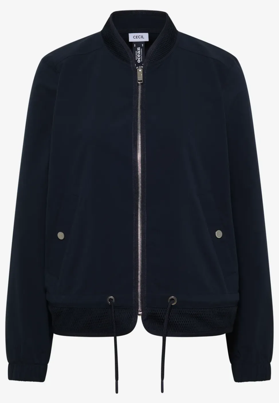 Blouson met trekkoord en mesh details