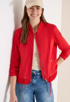 Blouson met trekkoord en mesh details