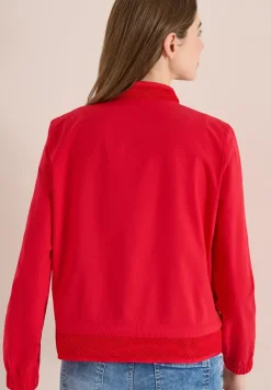 Blouson met trekkoord en mesh details