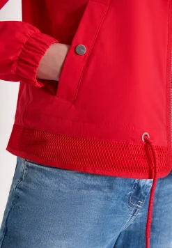 Blouson met trekkoord en mesh details