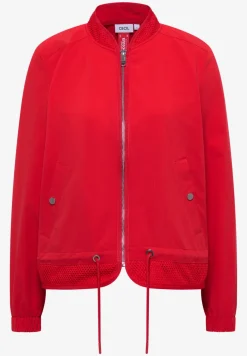 Blouson met trekkoord en mesh details