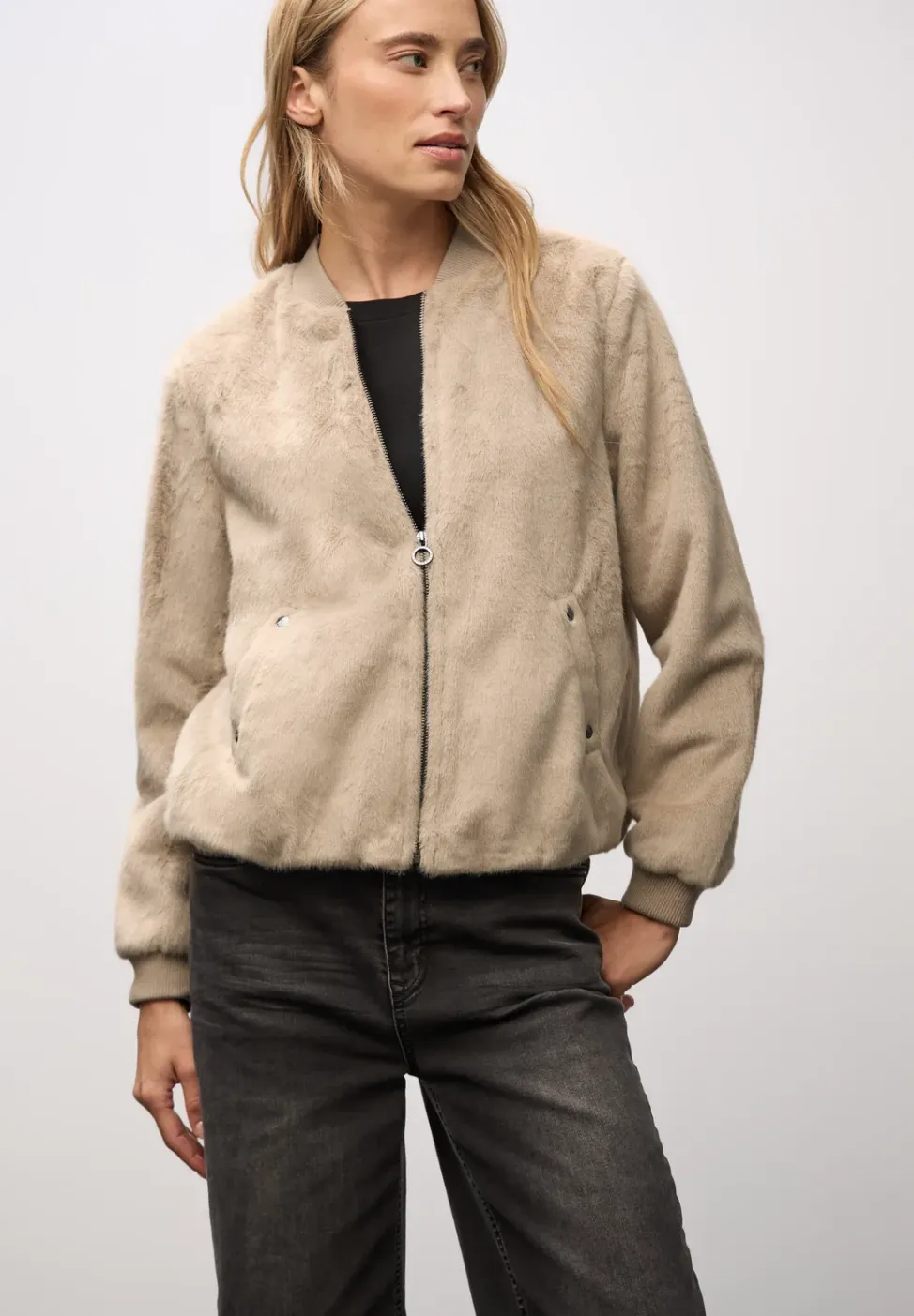 Blouson van imitatiebont