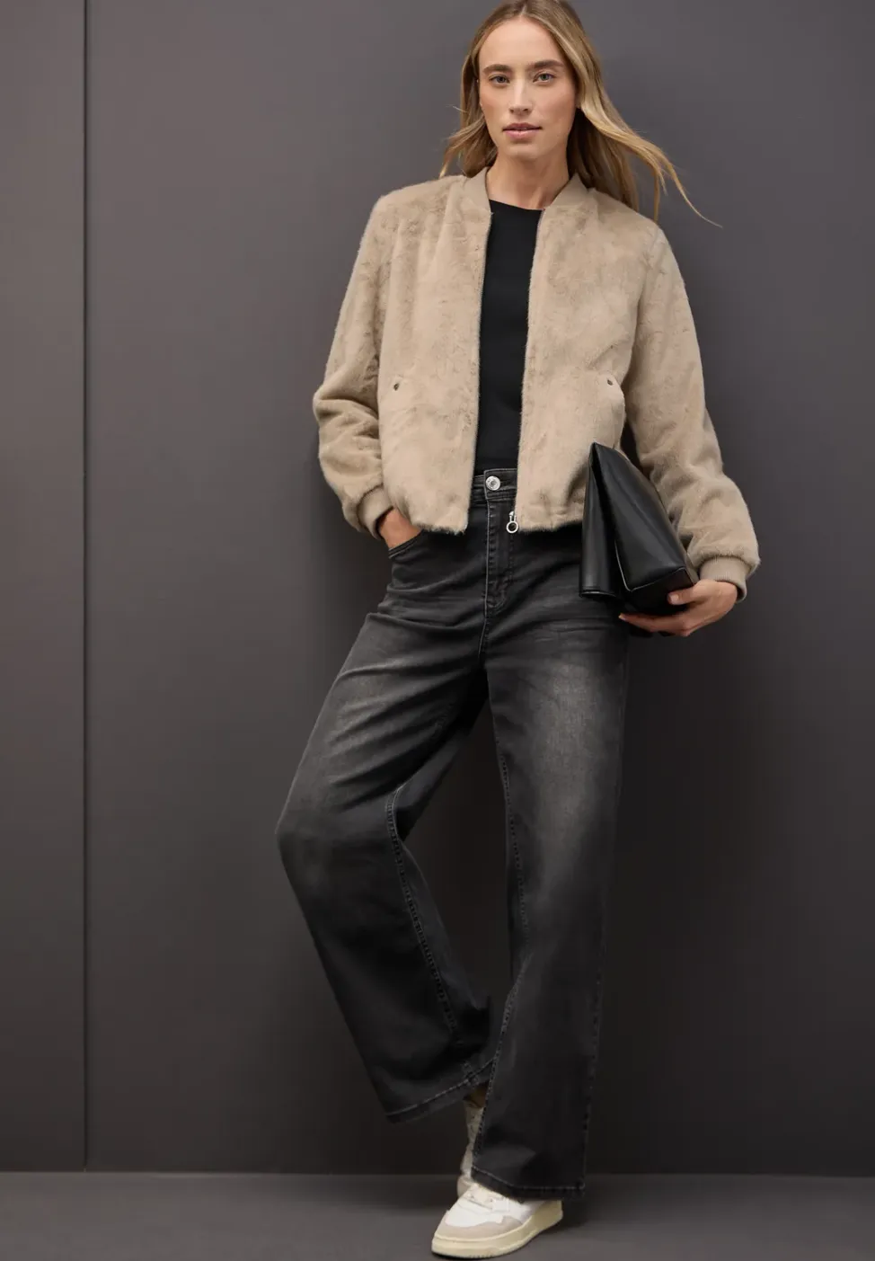 Blouson van imitatiebont