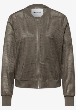 Blouson van velours mesh met ritssluiting