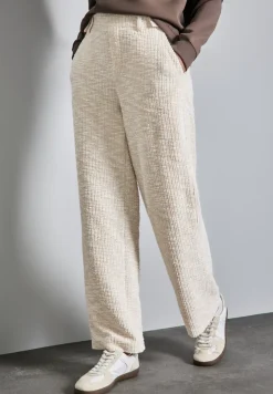 Bouclé broek met rechte pijpen